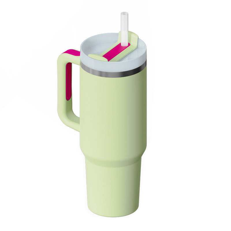 Tumbler with Handle and Straw 30 oz | Flowstate 3-Position Lid | Cup Holder Compatible for Travel | Insulated Stainless Steel Cup | BPA-Free | Cherry Blossom