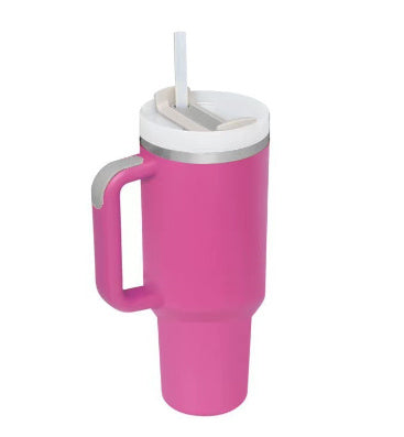 Tumbler with Handle and Straw 30 oz | Flowstate 3-Position Lid | Cup Holder Compatible for Travel | Insulated Stainless Steel Cup | BPA-Free | Cherry Blossom
