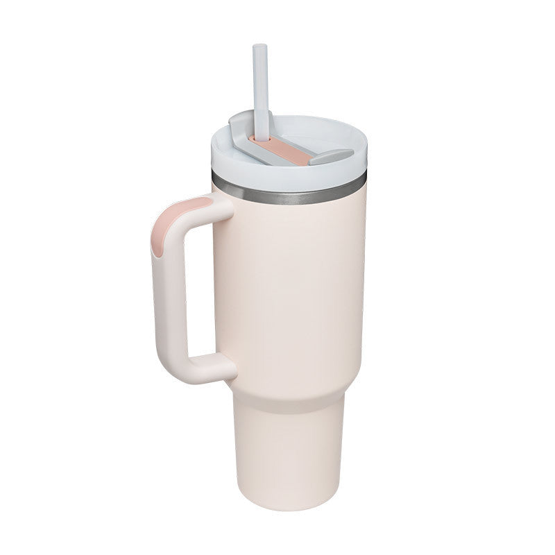 Tumbler with Handle and Straw 30 oz | Flowstate 3-Position Lid | Cup Holder Compatible for Travel | Insulated Stainless Steel Cup | BPA-Free | Cherry Blossom