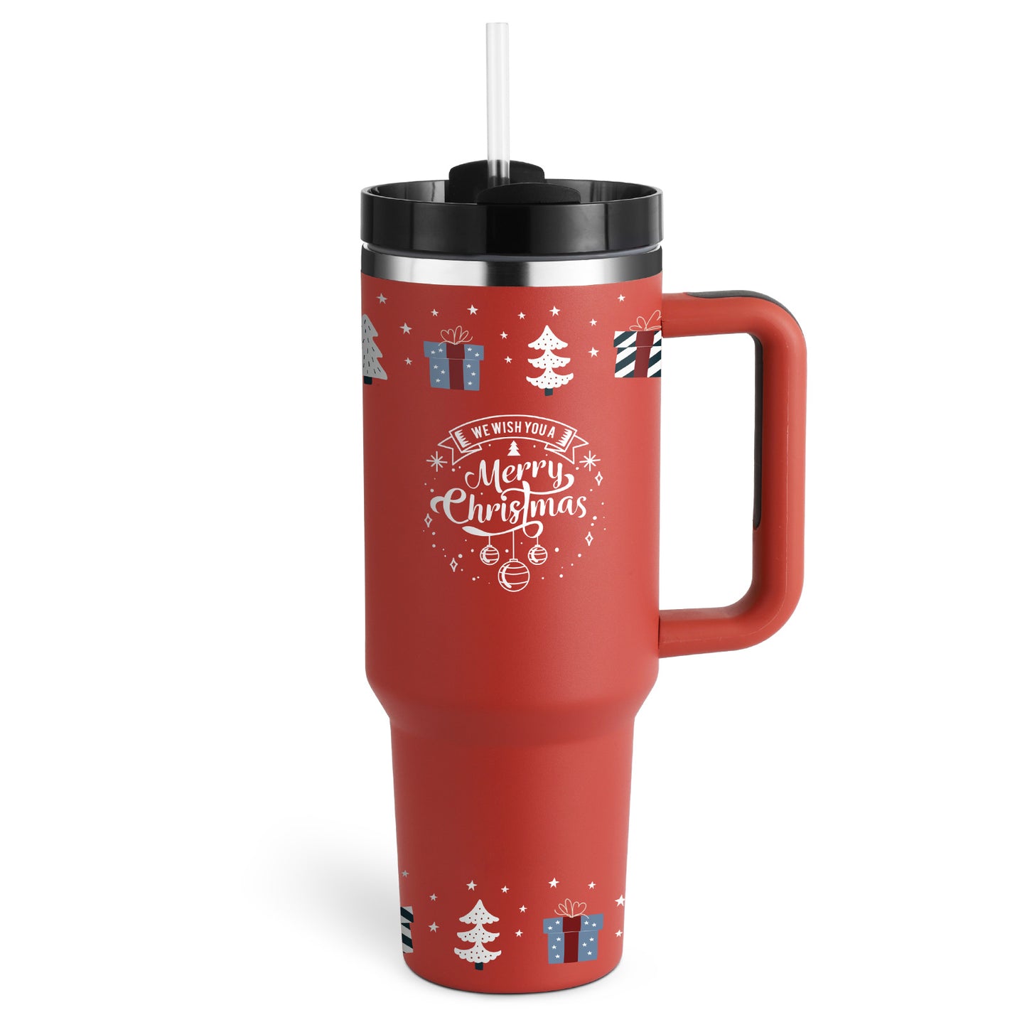 Tumbler with Handle and Straw 30 oz | Flowstate 3-Position Lid | Cup Holder Compatible for Travel | Insulated Stainless Steel Cup | BPA-Free | Cherry Blossom