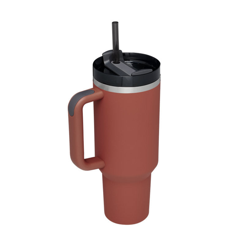 Tumbler with Handle and Straw 30 oz | Flowstate 3-Position Lid | Cup Holder Compatible for Travel | Insulated Stainless Steel Cup | BPA-Free | Cherry Blossom