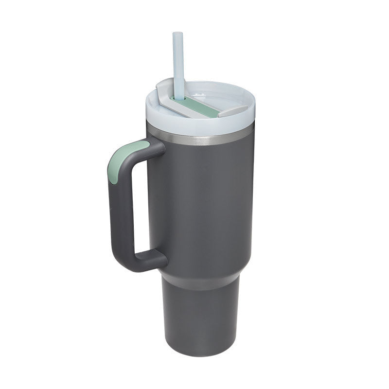 Tumbler with Handle and Straw 30 oz | Flowstate 3-Position Lid | Cup Holder Compatible for Travel | Insulated Stainless Steel Cup | BPA-Free | Cherry Blossom
