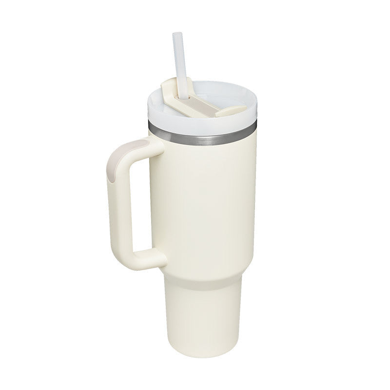 Tumbler with Handle and Straw 30 oz | Flowstate 3-Position Lid | Cup Holder Compatible for Travel | Insulated Stainless Steel Cup | BPA-Free | Cherry Blossom