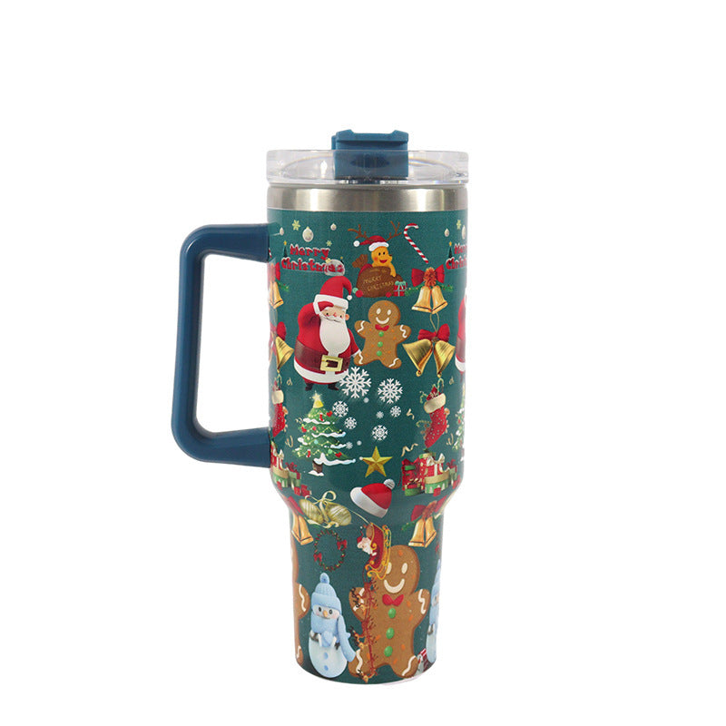 Flip Straw Tumbler with Leakproof Lid | Built-In Straw & Handle | Cupholder Compatible for Travel | Insulated Stainless Steel Cup | BPA-Free