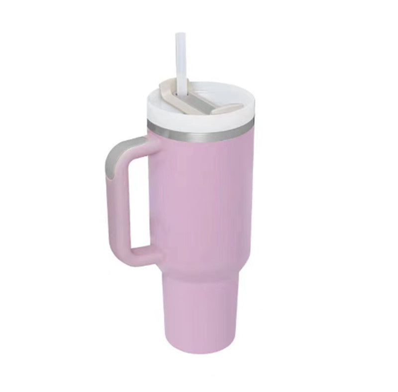 Tumbler with Handle and Straw 30 oz | Flowstate 3-Position Lid | Cup Holder Compatible for Travel | Insulated Stainless Steel Cup | BPA-Free | Cherry Blossom