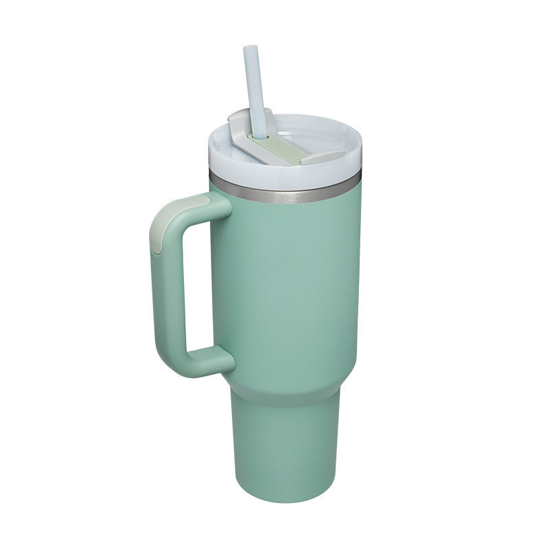 Tumbler with Handle and Straw 30 oz | Flowstate 3-Position Lid | Cup Holder Compatible for Travel | Insulated Stainless Steel Cup | BPA-Free | Cherry Blossom