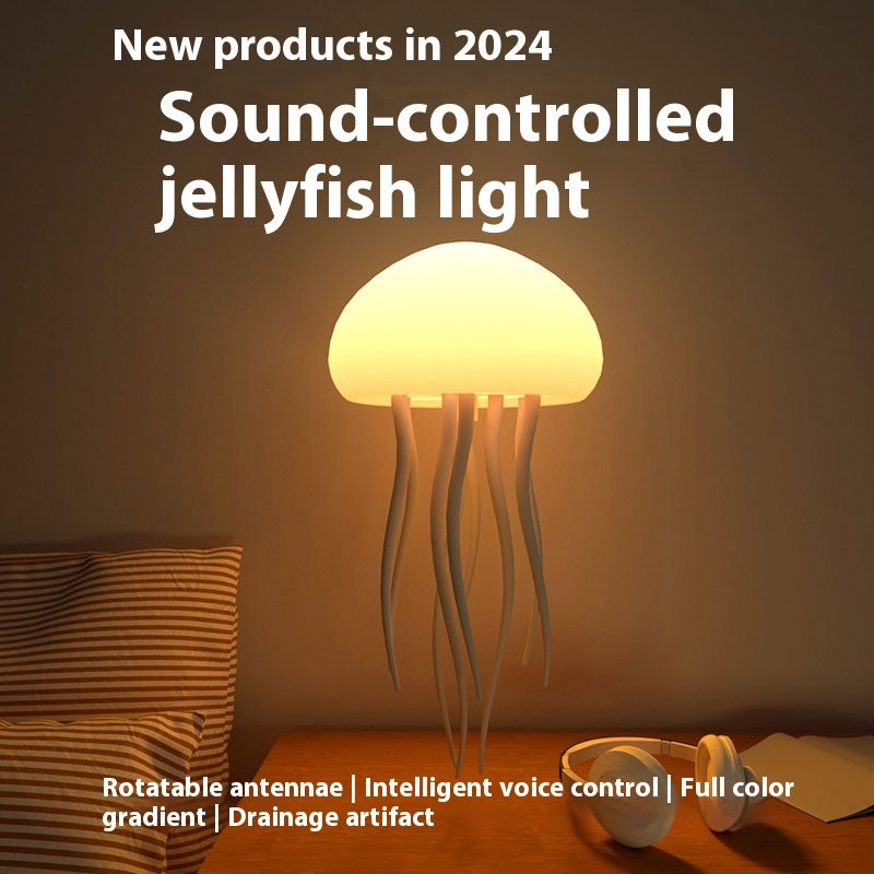 Jellyfish Design LED Lights for Bedroom, USB Rechargeable  Color Changing  Desktop Lamp, Cozy Light for Home Bedroom Living Room Decor, LED Lights, Modern Nightstand Lamps