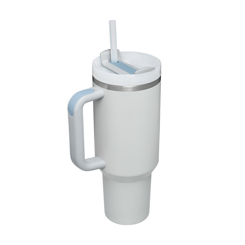 Tumbler with Handle and Straw 30 oz | Flowstate 3-Position Lid | Cup Holder Compatible for Travel | Insulated Stainless Steel Cup | BPA-Free | Cherry Blossom