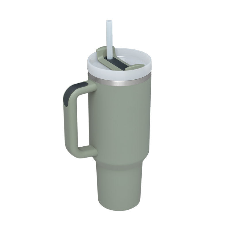 Tumbler with Handle and Straw 30 oz | Flowstate 3-Position Lid | Cup Holder Compatible for Travel | Insulated Stainless Steel Cup | BPA-Free | Cherry Blossom