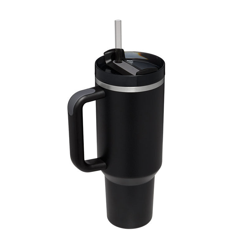 Tumbler with Handle and Straw 30 oz | Flowstate 3-Position Lid | Cup Holder Compatible for Travel | Insulated Stainless Steel Cup | BPA-Free | Cherry Blossom